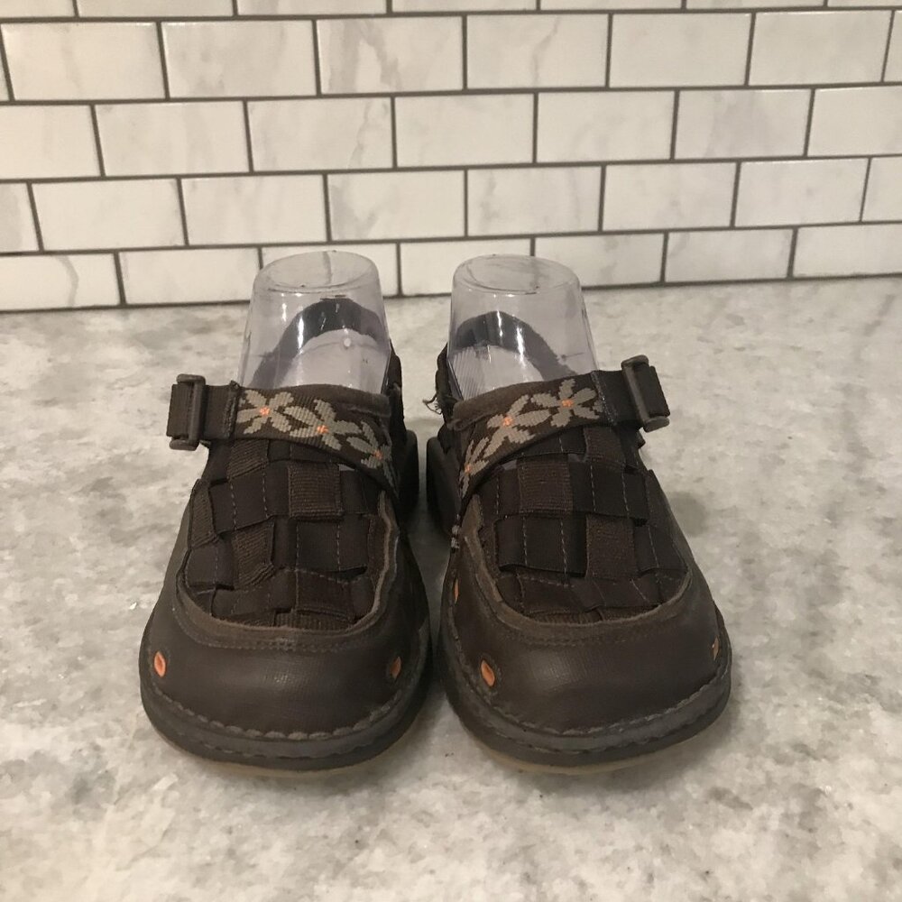 Chaco Sandals Youth Size 4 Brown Clogs Conundrum Fisherman Hiking Shoes Hiking - Picture 2 of 9